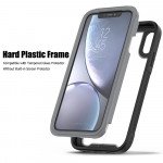 Wholesale iPhone Xr Clear Dual Defense Case (Gray)